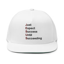 Load image into Gallery viewer, Just Expect Success Until Succeeding - Motivational JESUS Design | Flat Bill Cap Perfect Gift for Faith Enthusiasts, Religious Events