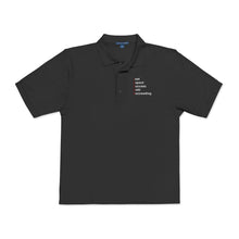 Load image into Gallery viewer, Just Expect Success Until Succeeding- Embroidered Polo Shirt - Faith & Success Design
