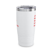 Load image into Gallery viewer, Just Expect Success Until Succeeding – RED PRINT Motivational Ringneck Tumbler, 20oz
