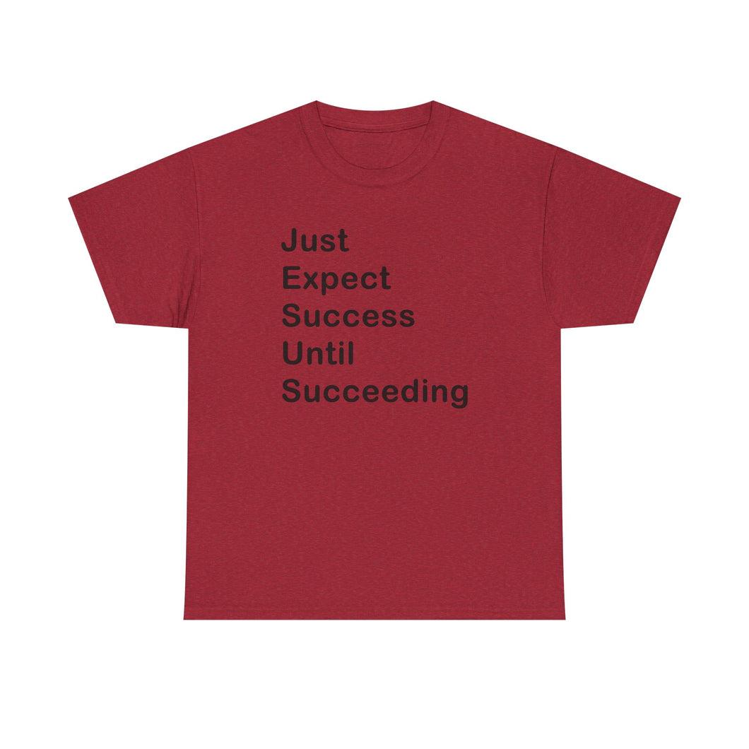 Just Expect Success Until Succeeding 'Inspirational Heavy Cotton Shirt
