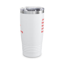 Load image into Gallery viewer, Just Expect Success Until Succeeding – RED PRINT Motivational Ringneck Tumbler, 20oz
