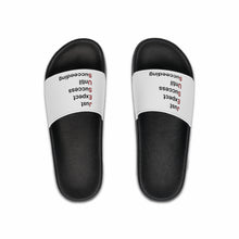 Load image into Gallery viewer, Just Expect Success Until Succeeding - Motivational Red and  Black Print Men&#39;s Slide Sandals
