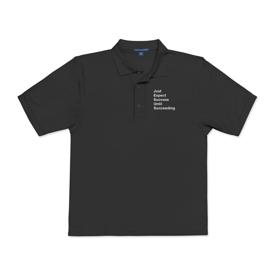 Just Expect Success Until Succeeding- Embroidered Polo Shirt - Faith & Success Design