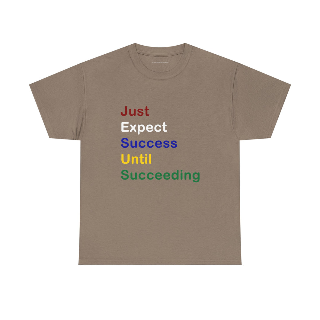 Just Expect Success Until Succeeding -Motivational Heavy Cotton Tee - Shirt