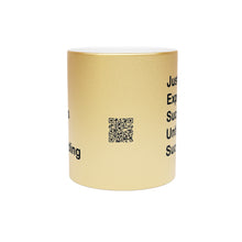 Load image into Gallery viewer, Just Expect Success Until Succeeding - Motivational Metallic Mug | Inspirational Drinkware for Success | Perfect Gift for Graduates, Entrepreneurs | Silver/Gold
