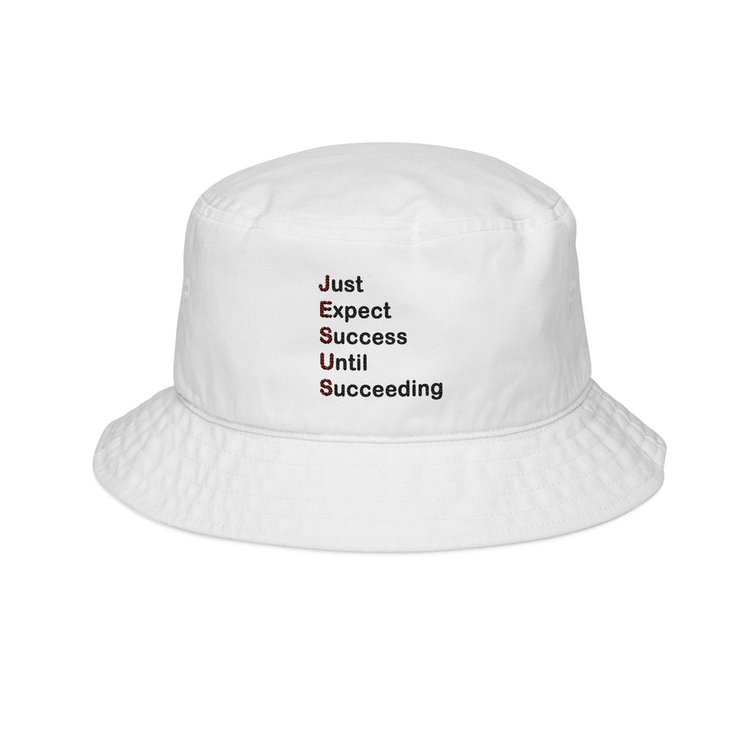 Success Embroidered Bucket Hat | Casual Summer Accessory, Gift for Graduates, Beachwear, Street Style Hat, Motivational Bucket Hat