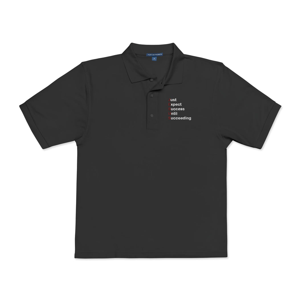 Just Expect Success Until Succeeding- Embroidered Polo Shirt - Faith & Success Design