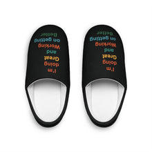 Load image into Gallery viewer, I’m Doing Great and Working on Getting Better - Motivational Men&#39;s Indoor Slippers
