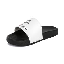 Load image into Gallery viewer, Just Expect Success Until Succeeding - Motivational Red and  Black Print Men&#39;s Slide Sandals
